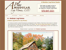 Tablet Screenshot of aplusmodularloghomes.com